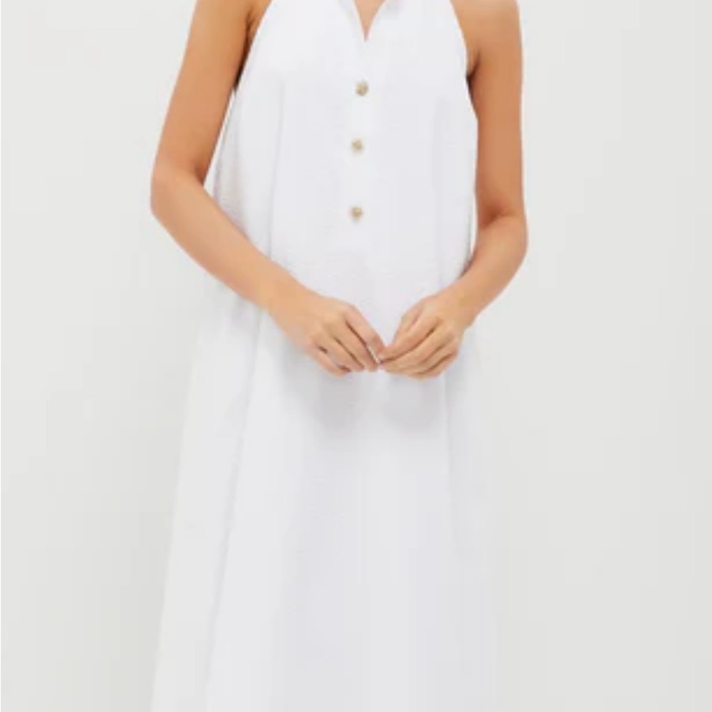 BRAND NEW TUCKERNUCK WHITE SEERSUCKER JAGGEE BACKLESS DRESS! ✨